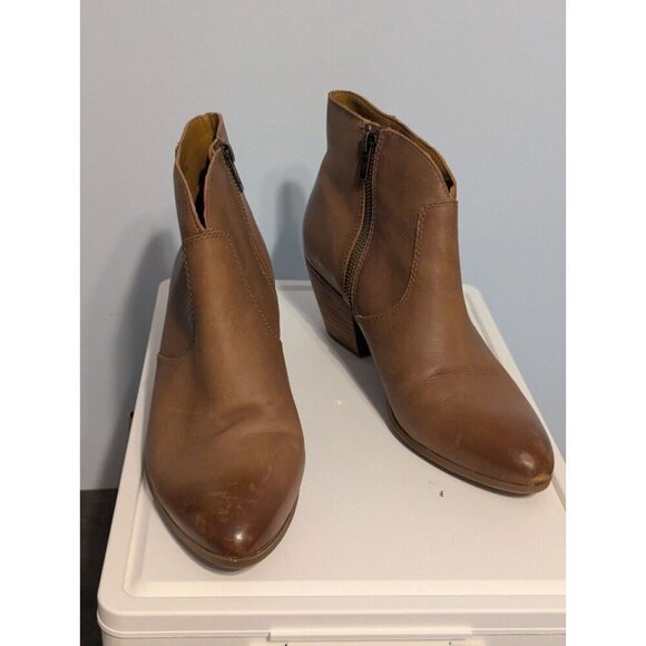 FRYE Women Size 9.5 Wheat Brown Leather Jennifer Seam Ankle Booties 3471729 - Picture 4 of 16